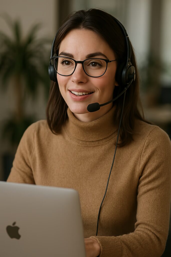 Kundenservice-Mitarbeiterin